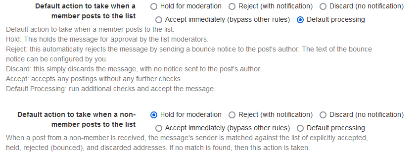 Choose message processing details.